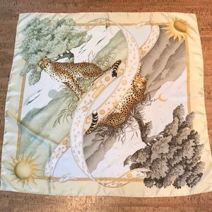 Salvatore Ferragamo cheetahs design large scarf